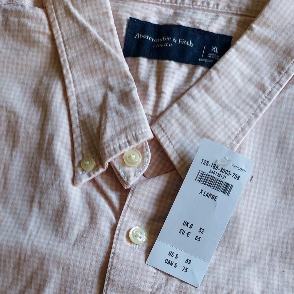 Abercrombie and Fitch Poplin Button Up shirt size XL NWT - Picture 12 of 12